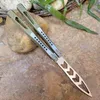 TheOne Butterfly Trainer Knife Archon D2 Blade Channel Titanium Handle Bushing System Jilt Swinging Free Tool Fels 19153