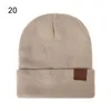 Beanie/Skull Caps vinterhattar för kvinnliga mössor stickade solid söt hatt 20Colors Autumn Female Beanie Warmer Bonnet Ladies Casual Capbeanie/s