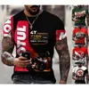 Wysokiej jakości koszulka Tshirt Drop Thirt dla mężczyzn projekt wyścigów motocykl oleju Tshirt Streetwear Oversize Tops 220521