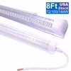 8Ft Storefront Led Lights ,144W 100W 72W Switchable Shop Light Tube , High Bay Retrofit Kit ,96'' T8 Fluorescent Integrated , Box Surface Mount Ceiling Light OEMLED