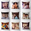 Ruldgee KPOP Picture Picture Cushion Tampa de linho de linho Pêssego Casa de peachsina Pet PO Design Slip Presente 220607