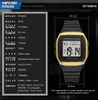 Polshorloges Synoke Fashion Black Gold Men Kijkt sport digitaal horloge 3m waterdichte alarm man pols elektronische klok relogio masculino