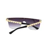 Okulary przeciwsłoneczne dla kobiet luksusowe szklanki słoneczne okulary ochrona UV Designer Gradient Metal Meling Mash