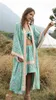 Kvinnors badkläder Robe-Style No Pracket Bohemian Bunker Swimsuit Party Formal Wear Horn Lace-Up Ceremony Beach Cover-up Full Cardigan Shawlwo