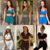 Ensemble de gymnastique pour femmes vêtements de fitness sexy t-shirt à manches longues côtelé taille haute short de yoga pantalon et soutien-gorge sans couture pour l'entraînement séchage rapide 3919091