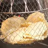 Opvouwbare stoomspoeling stam roestvrijstalen vouwkeuken kikker mand zeef zeef mesh zeef keuken kookaccessoires gereedschap gereedschap