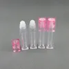 Rolo de óleo de brilho labial quadrado em garrafa portátil vazio recarregável maquiagem de frascos de tubo