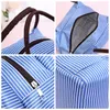 STRIPE BENTO TAG Oxford Doek Geïsoleerde lunchzak Outdoor Portable Picnic Tassen Voedsel Thermisch koeler Tote Packet Draag handtassen BH6931 TYJ