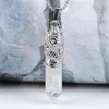 Tribal Totem DragonShaped Natural Stone Pendant Halsband Hexagonal Aura Bullet Crystal Column Smycken Parmodeller AB6369437389