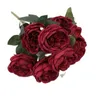Jeden sztuczne kwiaty rdzeniowe Rose 10 głów na wiązkę symulacji jesiennej Rosa Rosa na ślubne elementy centralne