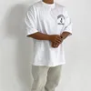 남성 인쇄 티셔츠 느슨한 티셔츠 여름 패션 짧은 슬리브 티셔츠 탑 남자 짧은 슬리브 탑 M-3XL 220527
