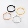 3 mm dünner Ring aus Edelstahl, Roségold, Schwarz, für Damen und Herren, minimalistischer Ring, Schmuck, Party, schlicht, modisch, Geschenk, Größe 5 bis 13