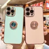 iPhoneの豪華な電話ケースホルダーApple 14 13 12 11 Pro Mini Max X Mirror 6色電話マウントケースファッションバックCO2261870