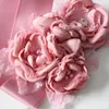 Belts Fashion Burn Flower Sash Belt Women Kids Girl Wedding Vintage Pink 1pcsBelts