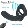 Cinturino a doppia penetrazione sul vibratore anale per coppie dildo anus plug g spot vibratore intimo adulto giocattoli del sesso donna 3vzt