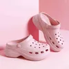 Neue Hausschuhe Frauen 2021 Hause Rutschen Sommer Strand Schuhe Sandale Casual Sport Solide Schwarz Weiß Rosa Sandalen Wade Loch Schuhe j220716