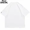 Hip Hop Oversize Gewassen T-shirt Streetwear Harajuku Ripped Grafische Gedrukte T-shirt Mannen Lente Zomer Korte Mouw T-shirt 220323