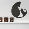 2 Cats Sign, 11,5/14,5 polegadas, acabamento preto, durável para ambientes internos
