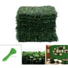 Coroas de flores decorativas Pcs Artificial Boxwood Grass 25x25cm Backdrop Painéis Topiary Hedge Plant Garden Backyard Cerca Greenery Wall De