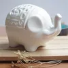 Creative ceramic candle holder Nordic style hollow elephant candle stand elegant crafts for home decoration