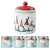 Emballage cadeau 1Pc Xmas Caractéristiques Pot de stockage Boîte à thé Bonbons Réservoir avec couvercleGift