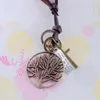 Pendentif Colliers Mode À La Main En Cuir Vintage Arbre Pendentifs Hommes Bijoux Pour Femmes Collier