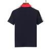 Polo para hombre, blanco y negro, color rojo, lujo, manga corta, costura, color, gama alta, 100% algodón, letra clásica, solapa informal, camiseta, moda europea, 3XL, 2XL.