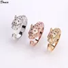 Donia Jewelry luxury bangle Party European and American Fashion Leopard Titanium Micro-Mosaic Zirconia Designer Ring Set212a