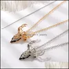 Pendant Necklaces Christmas Sweater Gold Female Jewelry Gift For Kids Plated Sier Deer Necklace Hjewelry Drop Delivery Pendants Dhczm