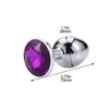 Anal Plug Metal sexy Toys Adult Expansion Training Masturbation Woman/Man Ass round Crystal Jewelry Butt