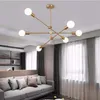 Lampes suspendues Nordic Loft Lights Fer Or E27 LED Éclairage Intérieur Moderne Luxueux 4 6 8 Têtes Pour Bar Salle À Manger Décor LampPendant