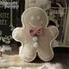 Kawaii Gingerbread Man Cuddle Gevulde zachte Xmas Ginger Doll Toy Movie Anime Figure Toys For Children Kids Kerstgeschenk J220704