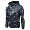 Mannen Truien Lange Mouw Camouflage Print RITS RITS HOODIE TOPS JAS UITLOPER HOODY MILITAILE SPORTKLEDING SWEATSHIRTS LEDEREN JAS L220730