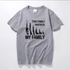 CETTE FAMILLE PROTÈGE MA FAMILLE ARMES ARMES Drôle T-shirt Hommes À Manches Courtes Imprimé Coton Dessin Animé T-shirt Tops 220624