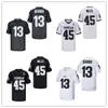 Hombres 45 Boobie Miles Friday Night Lights Película Camisetas de fútbol Permian 13 WILLIE BEAMEN CUALQUIER JERSEY DEL DOMINGO Cosido Negro Blanco