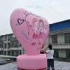 Coração rosa inflável personalizado personalizado com base para decoração de dia/festa dos namorados feita por Ace Air Art