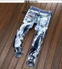 Denim Designer Hole MOTO BIKE Jeans High Quality Ripped for Men Size 28-38 40 42 2022 Autumn Spring HIP HOP Punk Streetwear