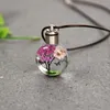 Interior Decorations Universal Car Decoration Creative Hanging Ornament Luminous Dried Flower Pendant Glass Ball Auto AccessoriesInterior De