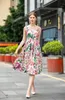 Women's Runway Dresses Spaghetti Straps Floral Printed High Street Tiered Fashion Holiday Dress