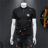 2024 Italy Mens Designer Polo Stirts Man High Street Embroidery Garter Snakes Little Bee Printing Top Top Cottom Tees S-4XL