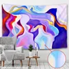 Marble Swirl Tapestry Natural Landscape Indian Colorful Gouache Psychedelic Art Wall Carpet Bedroom Living Room Decor J220804