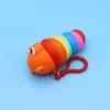 Söt fidget Slug Toy Articulated Flexible 3D Slug KeyChain Foges CULLED Relieve Stress Toys For Children Aldult DHL Free Y02