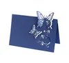 Düğün Süslemeleri Lazer oyuklu koltuk kartları üç boyutlu kelebek masa kartı düğün işareti masa beyaz kart
