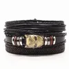 3pcs bracelet men leather