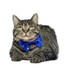 Dog Apparel Pet Sequins Bowties Cat Bow Ties Adjustable Bowties for Small Medium Large Dogs Cats Pets Grooming Accessories Glitter Bowtie