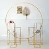 New Arrival 7 PCS Wedding Decoration Metal Plinths Table Grand-event Geometric Circle Background Props Backdrops Arch Outdoor Lawn Flowers Balloons Rack