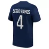 Fußballtrikots SPIELER 30 10 MBAPPE 7 Fußballtrikot HAKIMI SERGIO RAMOS PSGS 22 23 Maillots Fußballtrikot 2022 2023 Männer Kinder Kit Sets Uniform Enfants