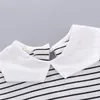 Sukienki dziewczynki 2PC/Set Ubrania dla niemowląt pasiastki Tshirt z długim rękawem