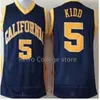 Xflsp # 5 Jason Kidd California Golden Bears College Maillot de basket-ball universitaire