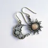 Dangle & Chandelier Bohemia Asymmetry Sun And Moon Pendant Different Earrings Crystal Hanging Drop Women Jewelry Gift